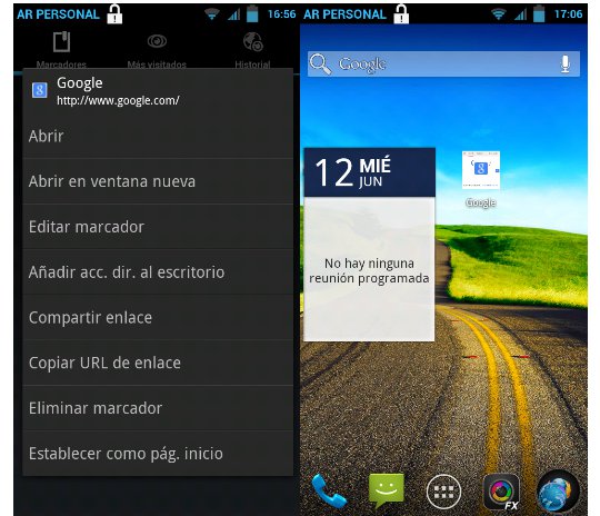 android acceso directo