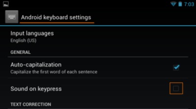 Elige las opciones principales para configurar el teclado 