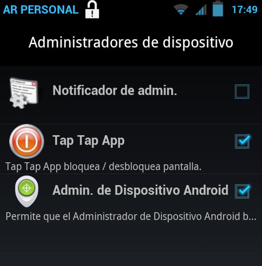 android device manager administradores de dispositivo